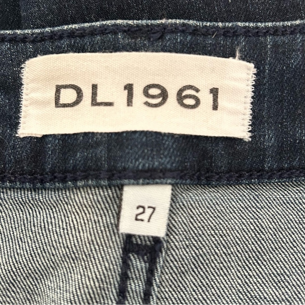 DL1961 No. 2 Trimtone Skinny Ankle Jeans Denim Pants High Rise Dark Blue Size 27 - Picture 12 of 14